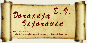 Doroteja Vijorović vizit kartica